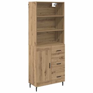 vidaXL Highboard mit Schubladen Artisan-Eiche 69,5 x 34 x 180 cm