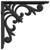 vidaXL Wandregalhalterungen 12 stk. Schwarz 14,5 x 14,5 x 3 cm Stahl