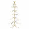 vidaXL Metall Weihnachtsbaum Gold 180 cm Pulverbeschichteter Stahl