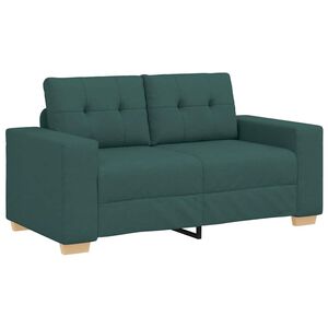 vidaXL Loveseat Sofa Dunkelgr&uuml;n 160x77x82 cm Stoff