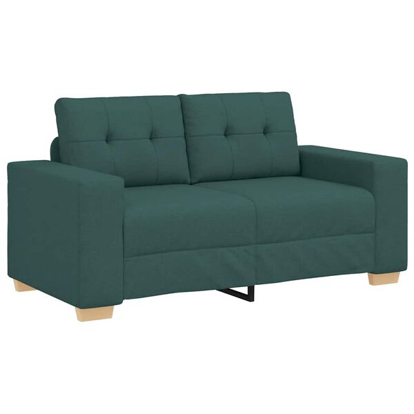 vidaXL Loveseat Sofa Dunkelgr&uuml;n 160x77x82 cm Stoff