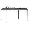 vidaXL Pergola mit Lamellendach 3x4 m Anthrazit Stoff und Aluminium