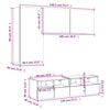 vidaXL 4-tlg. Wohnwand R&auml;uchereiche Holzwerkstoff