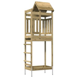 vidaXL Spielturm Braun Massives impr&auml;gniertes Holz
