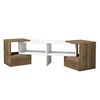 Homemania TV-Schrank Fold 141,2x29,7x38,8 cm Wei&szlig; und Walnuss