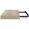 vidaXL Schwebendes Wandregal Eichefarben 50x23x3,8 cm MDF