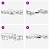 vidaXL Outdoor-Sofagarnitur mit Kissen 8 pcs Nat&uuml;rlich und Hellgrau