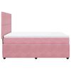 vidaXL Boxspringbett mit Matratze Rosa 140x190 cm Samt