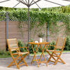 vidaXL 3-tlg. Bistro-Set Beige Polypropylen und Massivholz