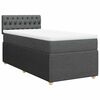 vidaXL Boxspringbett mit Matratze Dunkelgrau 100x200 cm Stoff