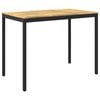 vidaXL Gartenbar-Tisch NAARDEN Wei&szlig; und Schwarz 141 x 80,5 x 105 cm