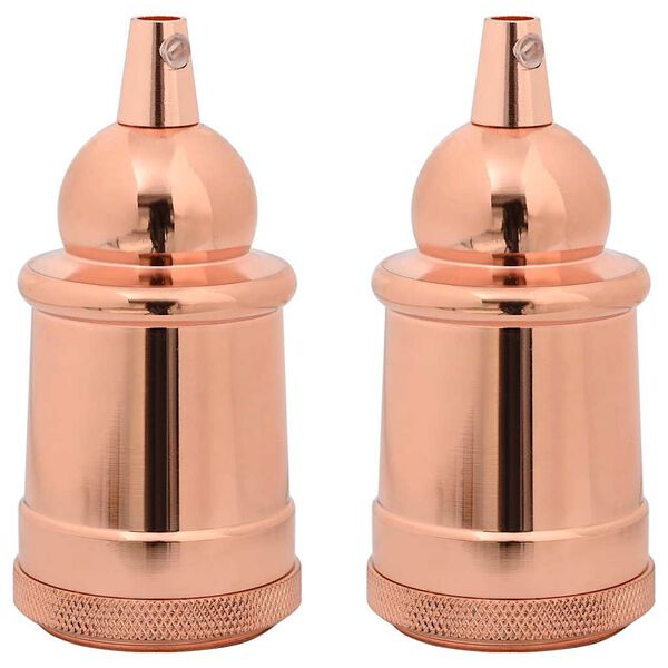 vidaXL Lampenfassungen 2 Stk. Rosegold E27