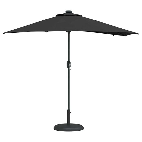 vidaXL Garten-Sonnenschirm Schwarz 294 x 150 x 223 cm