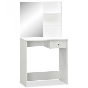 vidaXL Schminktisch Holzwerkstoff 75x40x141 cm Wei&szlig;