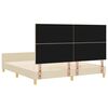vidaXL Bettgestell mit Kopfteil Creme 180 x 200 cm Stoff