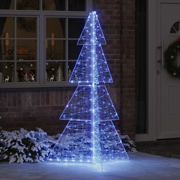 vidaXL Weihnachtsbaum mit 240 LEDs Blau 180 cm Acryl