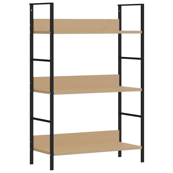 vidaXL B&uuml;cherregal 3 Regalb&ouml;den Eiche 60&times;27,6&times;90,5 cm Holzwerkstoff