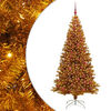 vidaXL Weihnachtsbaum mit 300 LEDs mit St&auml;nder Gold 210 cm PET