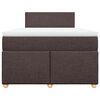 vidaXL Boxspringbett mit Matratze Dunkelbraun 120x190 cm Stoff
