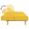 vidaXL Schlafsofa 2-Sitzer Gelb Stoff