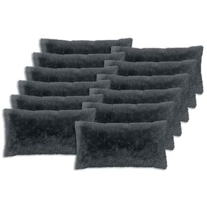 vidaXL Kissen mit Kissen HEERLEN 12 Stk. Anthrazit PV Fleece