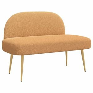 vidaXL Gepolsterte Bank mit R&uuml;ckenlehne Beige 110 x 60 x 76 cm Boucl&eacute;