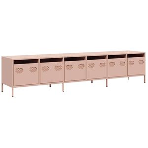 vidaXL TV-Schrank Rosa 202x39x43,5 cm Kaltgewalzter Stahl