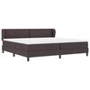 vidaXL Boxspringbett mit Matratze Dunkelbraun 200 x 200 cm Stoff