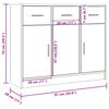 vidaXL Sideboard Sonoma-Eiche 91x28x75 cm Holzwerkstoff