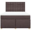 vidaXL Boxspringbett mit Matratze Dunkelbraun 140x190 cm Stoff