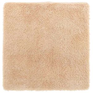 vidaXL Teppich Shaggy Hochflor NAVARRA Beige 160x160 cm Polyester