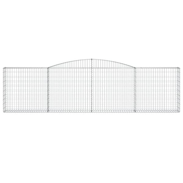 vidaXL Gabionen mit Hochbogen 3 Stk. 400x30x100/120cm Verzinktes Eisen