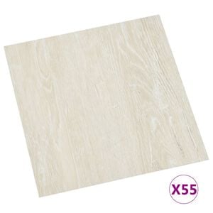vidaXL PVC-Fliesen Selbstklebend 55 Stk. 5,11 m&sup2; Creme