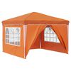 vidaXL Pop-up Partyzelt 288 x 288 x 245 cm Orange Oxford-Stoff