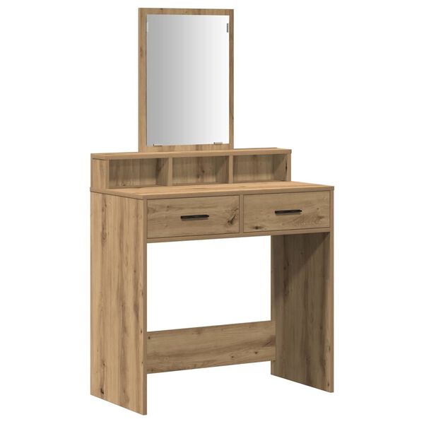 vidaXL Schminktisch Artisan-Eiche 79 x 41 x 140 cm Holzwerkstoff