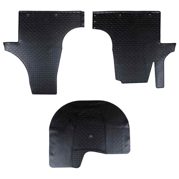 vidaXL Autofu&szlig;matte 3 pcs Schwarz VW T5 , T6 , f&uuml;r MULTAN Gummi