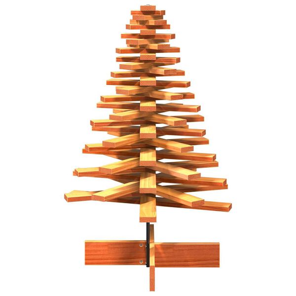 vidaXL Weihnachtsbaum zum Schm&uuml;cken Wachsbraun 100cm Massivholz Kiefer