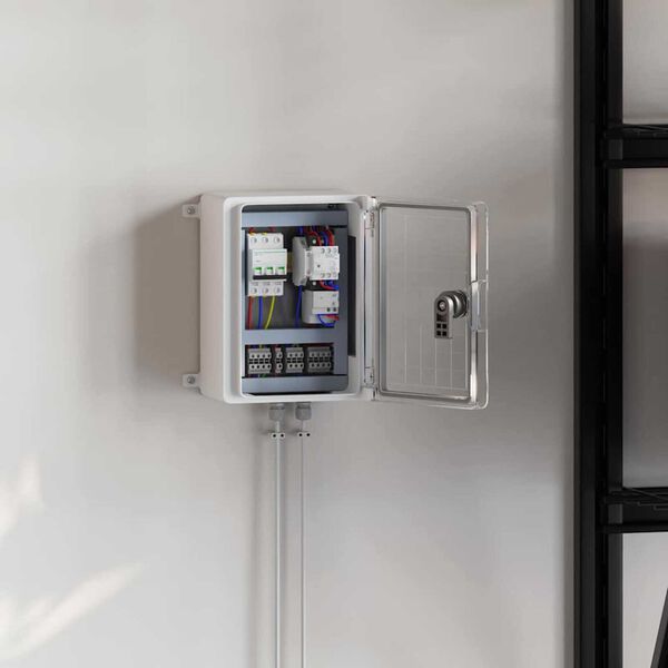 vidaXL Steuerungsschrank Grau 47 x 20 x 60 cm ABS Kunststoff