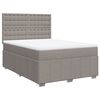 vidaXL Boxspringbett mit Matratze Taupe 140x190 cm Stoff