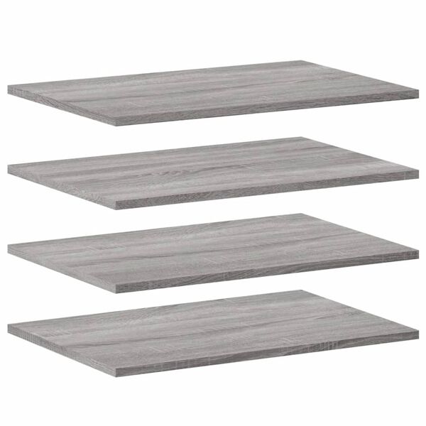 vidaXL Wandregale 4 Stk. Grau Sonoma 60x40x1,5 cm Holzwerkstoff