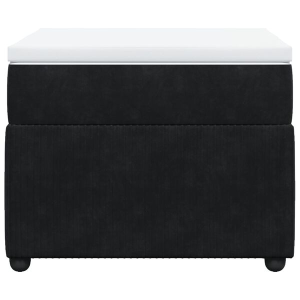 vidaXL Boxspringbett mit Matratze Schwarz 100x200 cm Samt