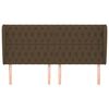 vidaXL Kopfteil mit Ohren Dunkelbraun 183x23x118/128 cm Stoff