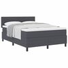 vidaXL Boxspringbett Dunkelgrau und Weiß 203 x 144 x 88 cm Cordstoff