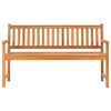 vidaXL 3-Sitzer Gartenbank mit Tisch 150 cm Massivholz Teak