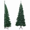 vidaXL K&uuml;nstlicher Eck-Weihnachtsbaum Gr&uuml;n 240 cm PVC