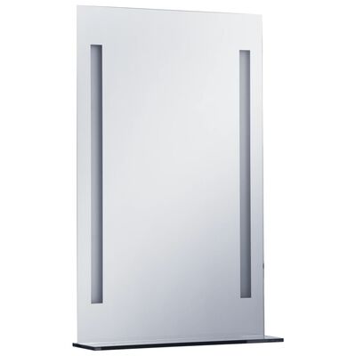 vidaXL Badezimmer-Wandspiegel mit LED und Ablage 60x80 cm