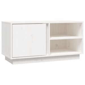 vidaXL TV-Schrank Wei&szlig; 80x35x40,5 cm Massivholz Kiefer