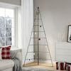 vidaXL Metall-Weihnachtsbaum zum Dekorieren Schwarz 210 cm