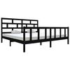vidaXL Massivholzbett Schwarz Kiefer 200x200 cm
