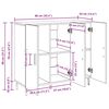 vidaXL Sideboard Artisan-Eiche 90 x 34 x 80 cm Holzwerkstoff